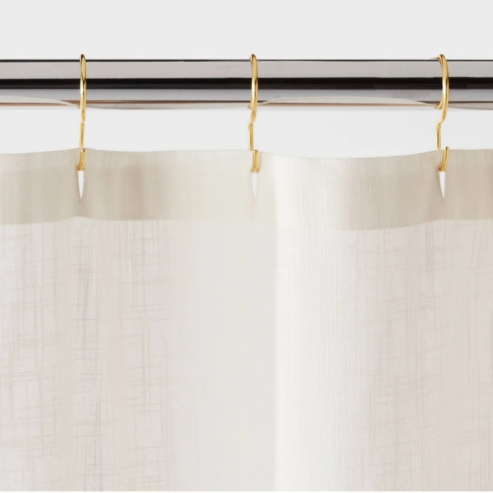 Threshold 13pc Coastal Abstract Shower Curtain Set Cream/Red